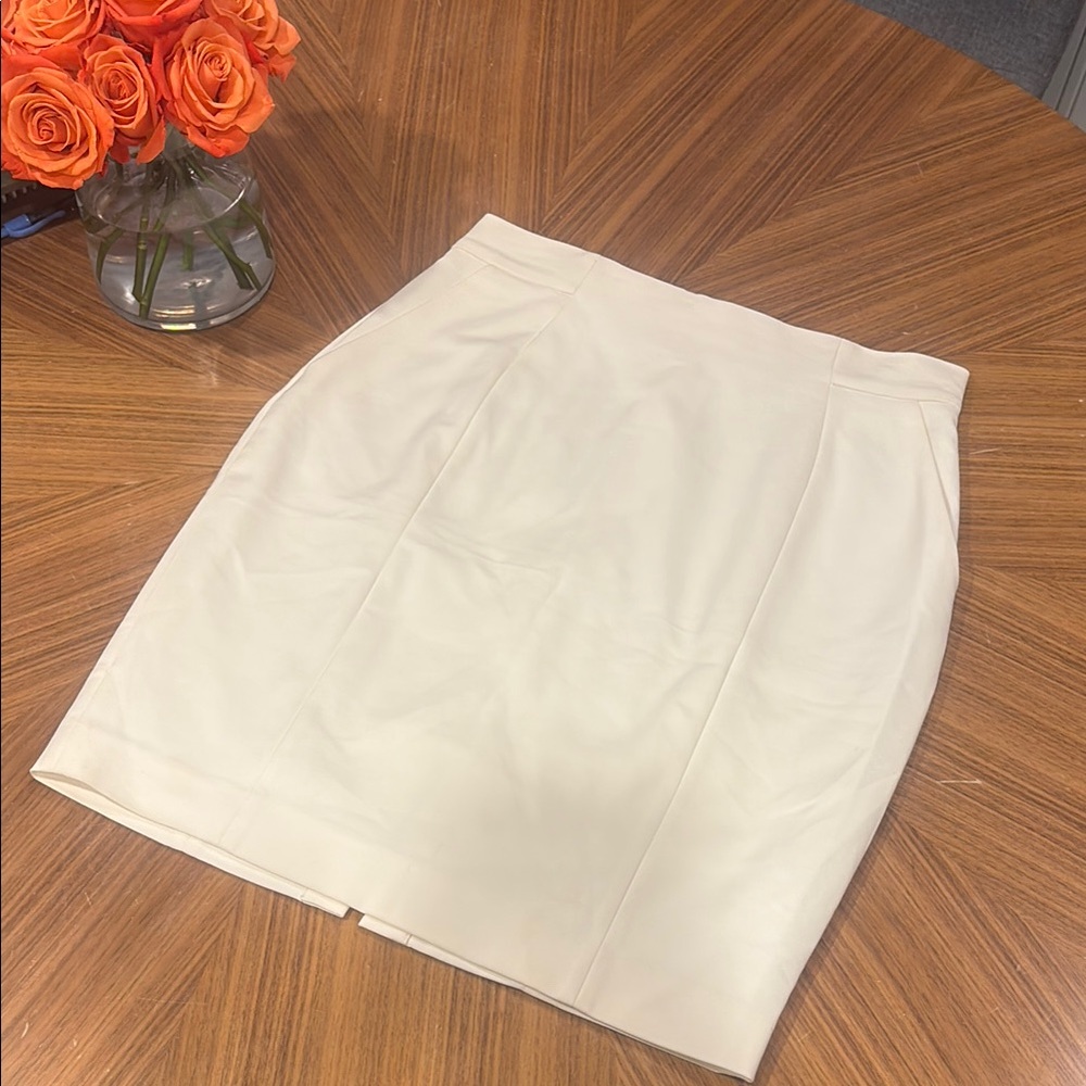 H&M Cream Formal Pencil Skirt